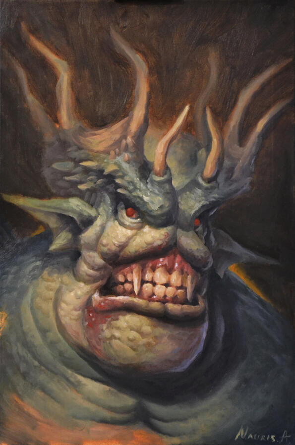 Asylum Demon Oil Painting, 2025