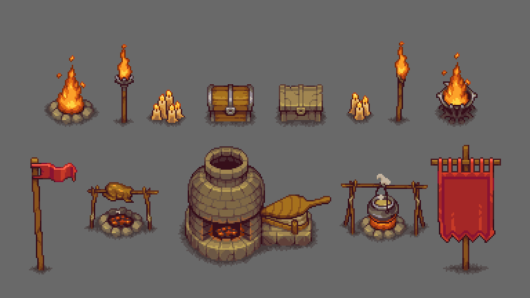 Era of Fantasy Animated props, asset pack