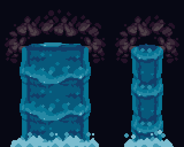 Horizontally and vertically tileable waterfall for Tiny Thor
