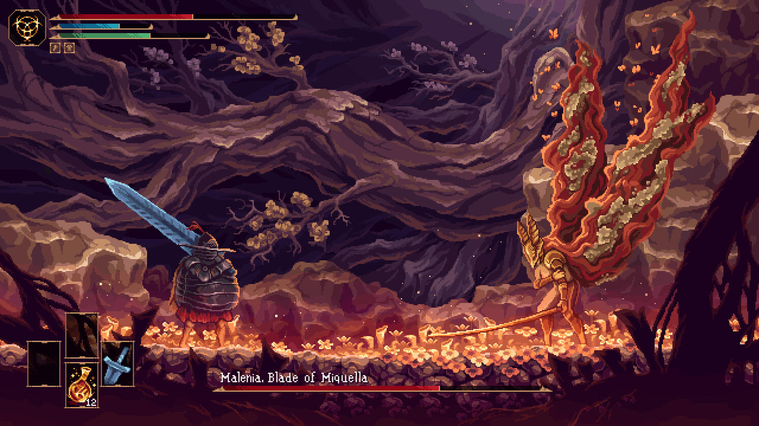 What if Elden Ring was a 2D pixelart game, game mockup